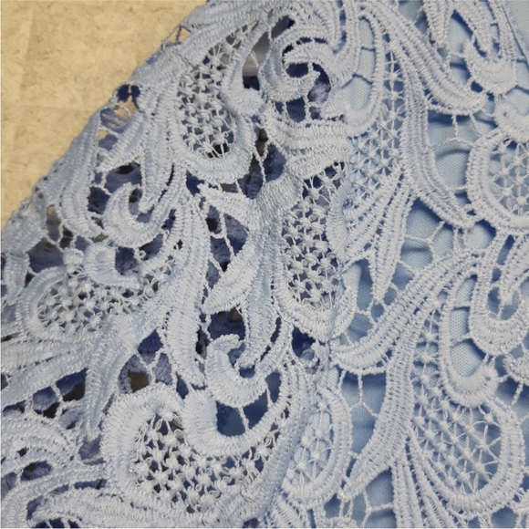 Chico's Light Blue Lace Top - Picture 5 of 10